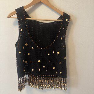 Rachel Comey Rhee Top Chrochet Tank Wooden Beads Sz Medium